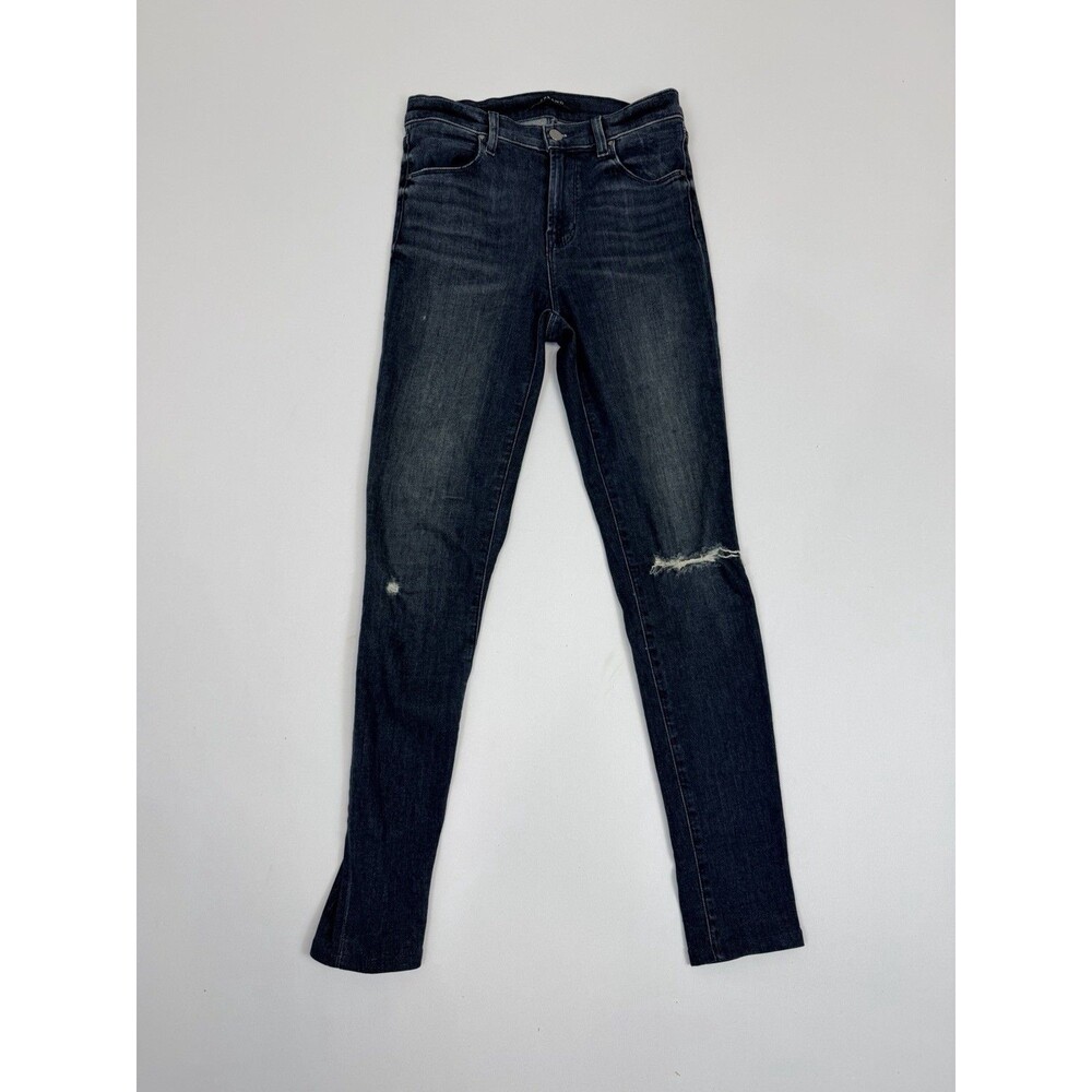 J Brand  Maria High Rise Skinny Jeans Distressed L Ankle Size 26 RN#117965‎